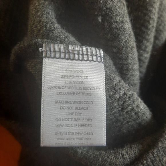 Toad & Co Kennicott Mens Gray 1/4 Zip Wool Blend Pullover Size Large - Picture 4 of 5